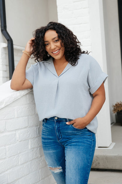 Everyday Dusty Blue Blouse (Online Exclusive)