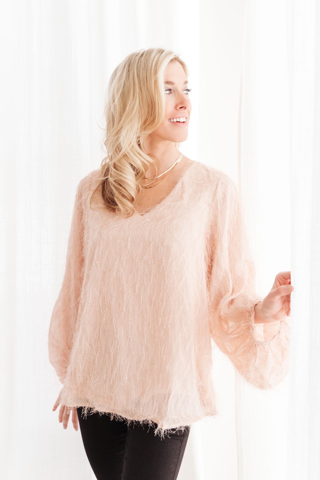 Express Yourself Top in Peach (Online Exclusive)
