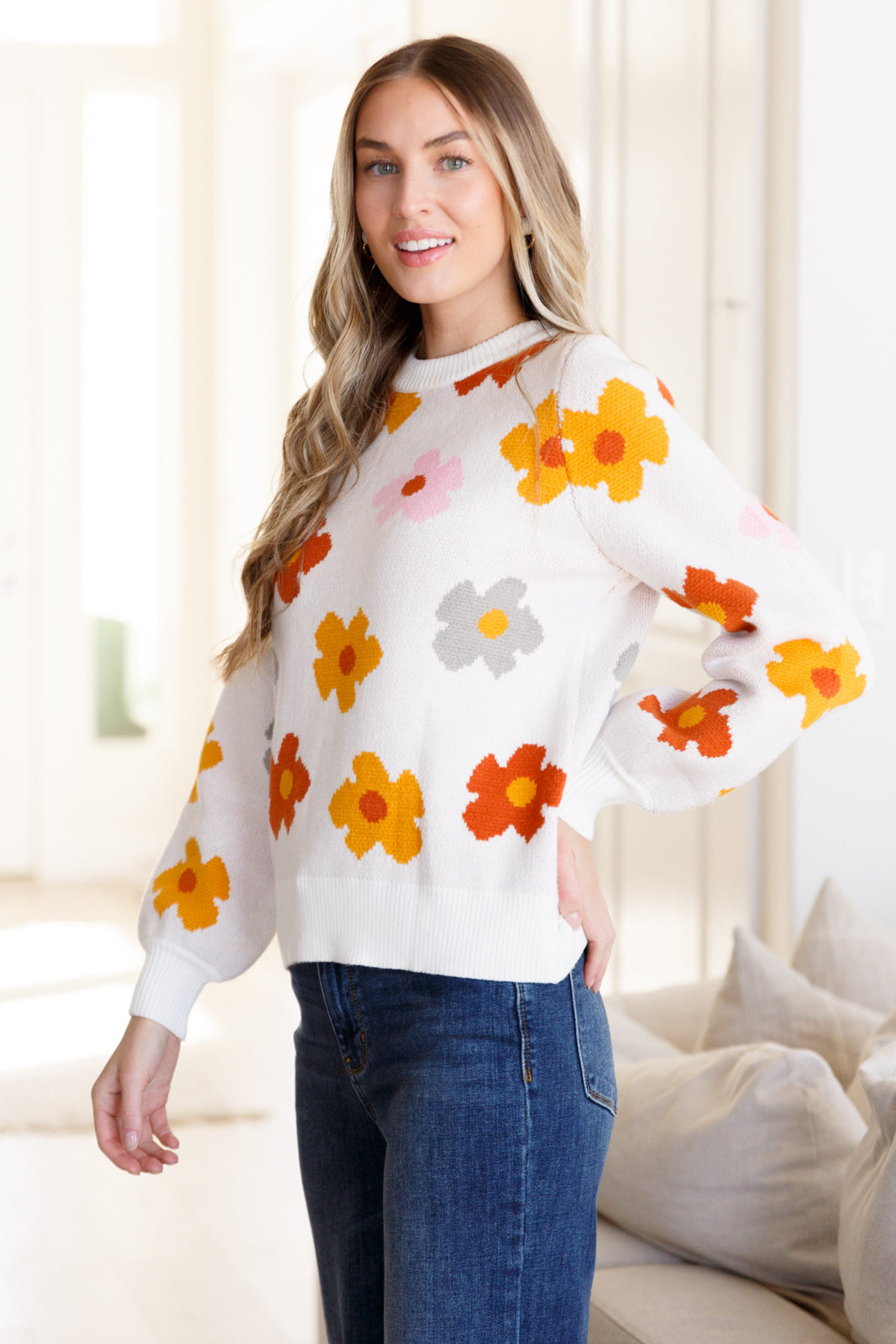 Falling Flowers Floral Sweater (Online Exclusive)