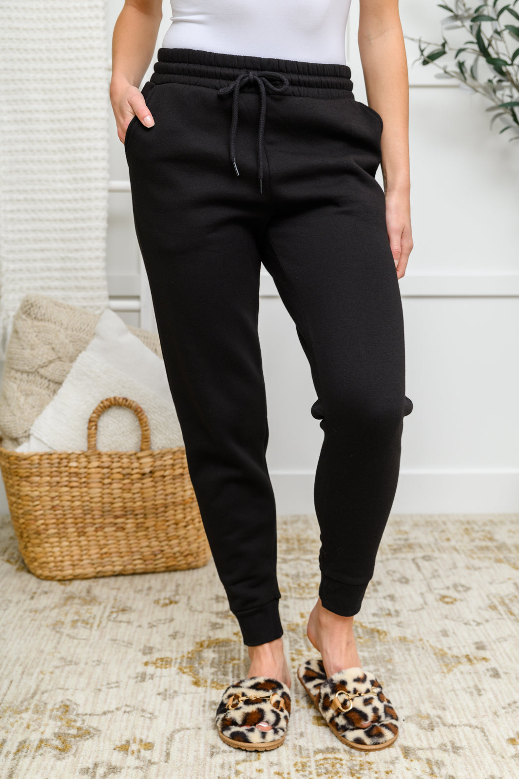 French Terry Joggers In Black (Online Exclusive)