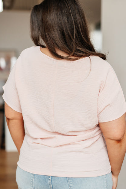 Frequently Asked Questions V-Neck Top in Blush (Online Exclusive)