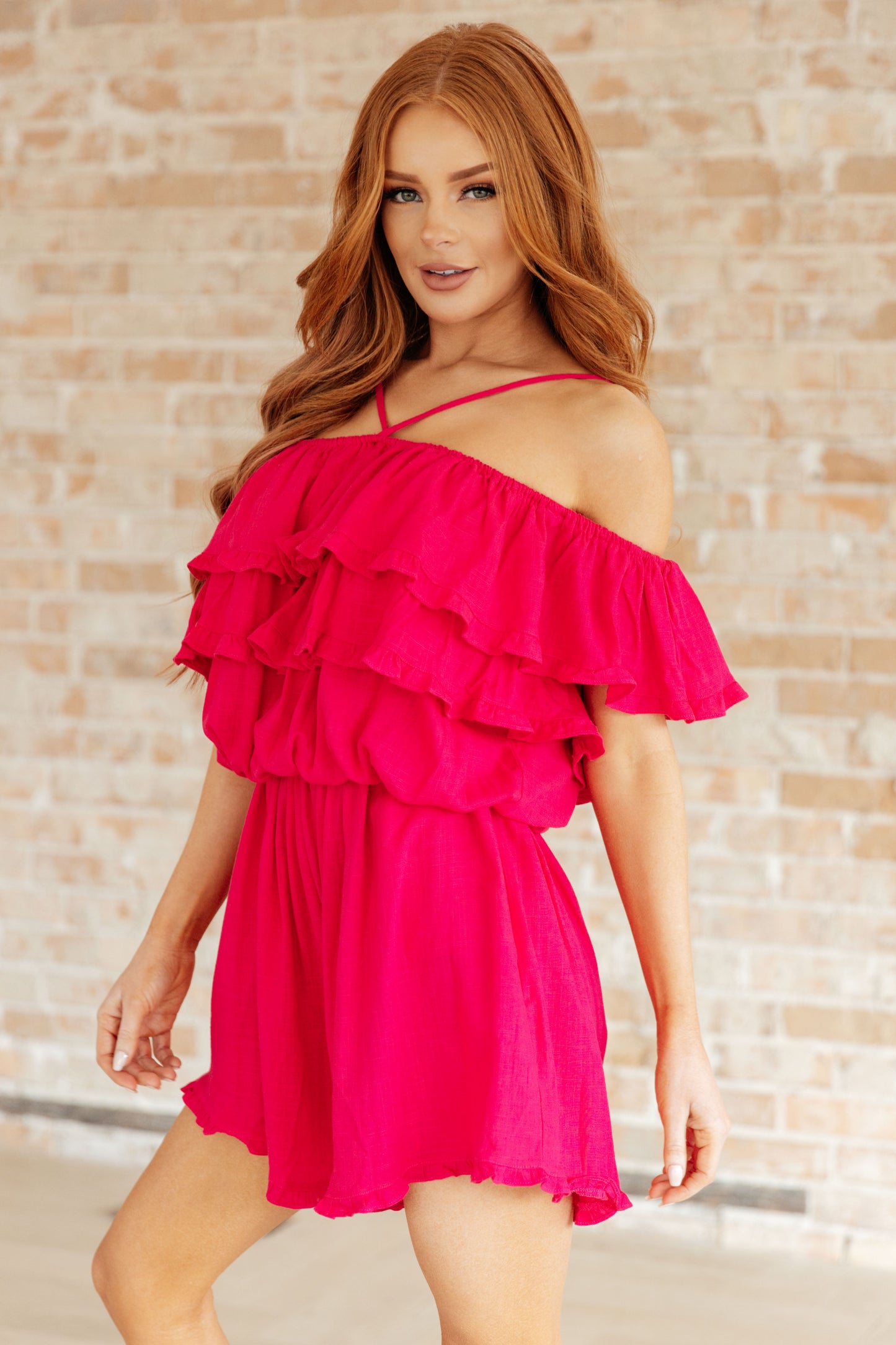 Friday I'm in Love Ruffled Romper (Online Exclusive)