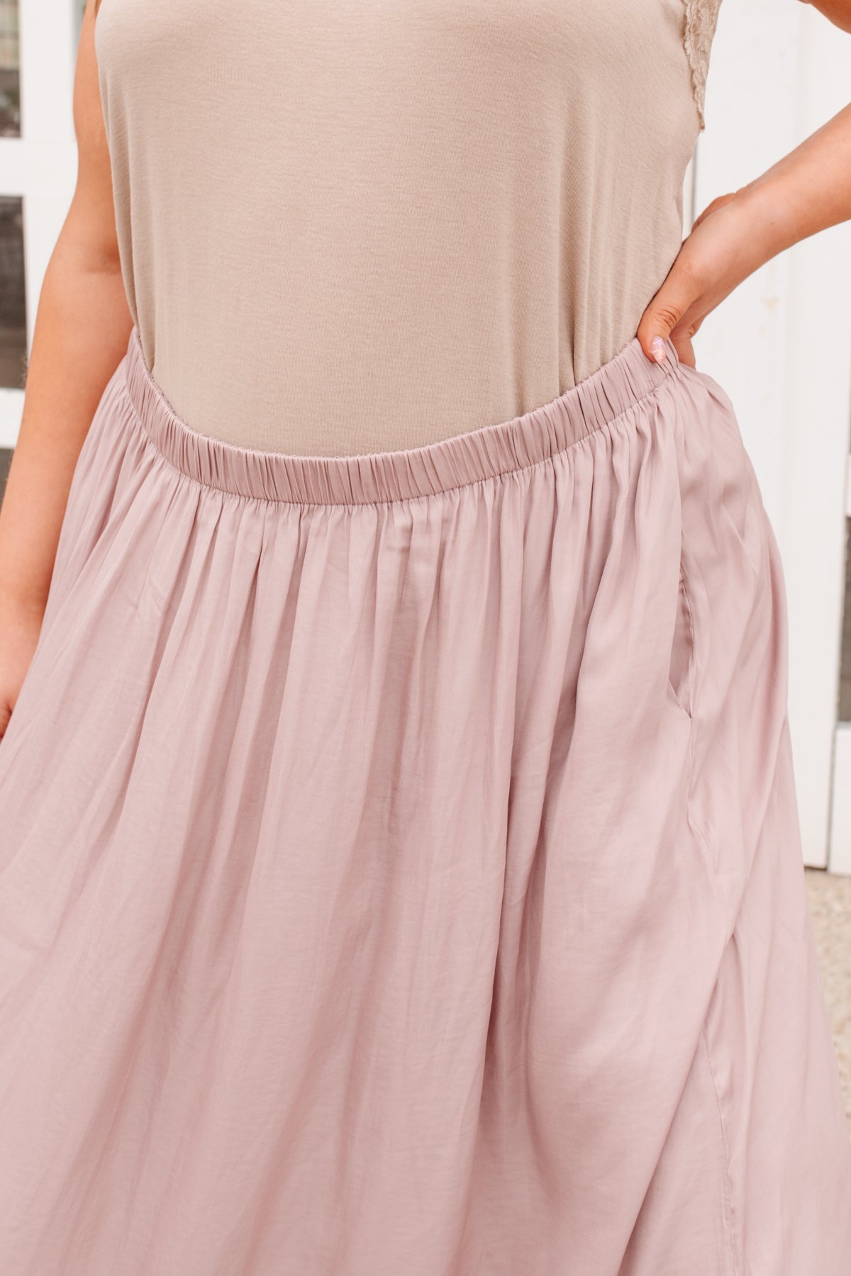 Get Away Maxi Skirt In Mauve (Online Exclusive)
