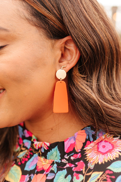 Getaway Drop Earrings In Orange (Online Exclusive)