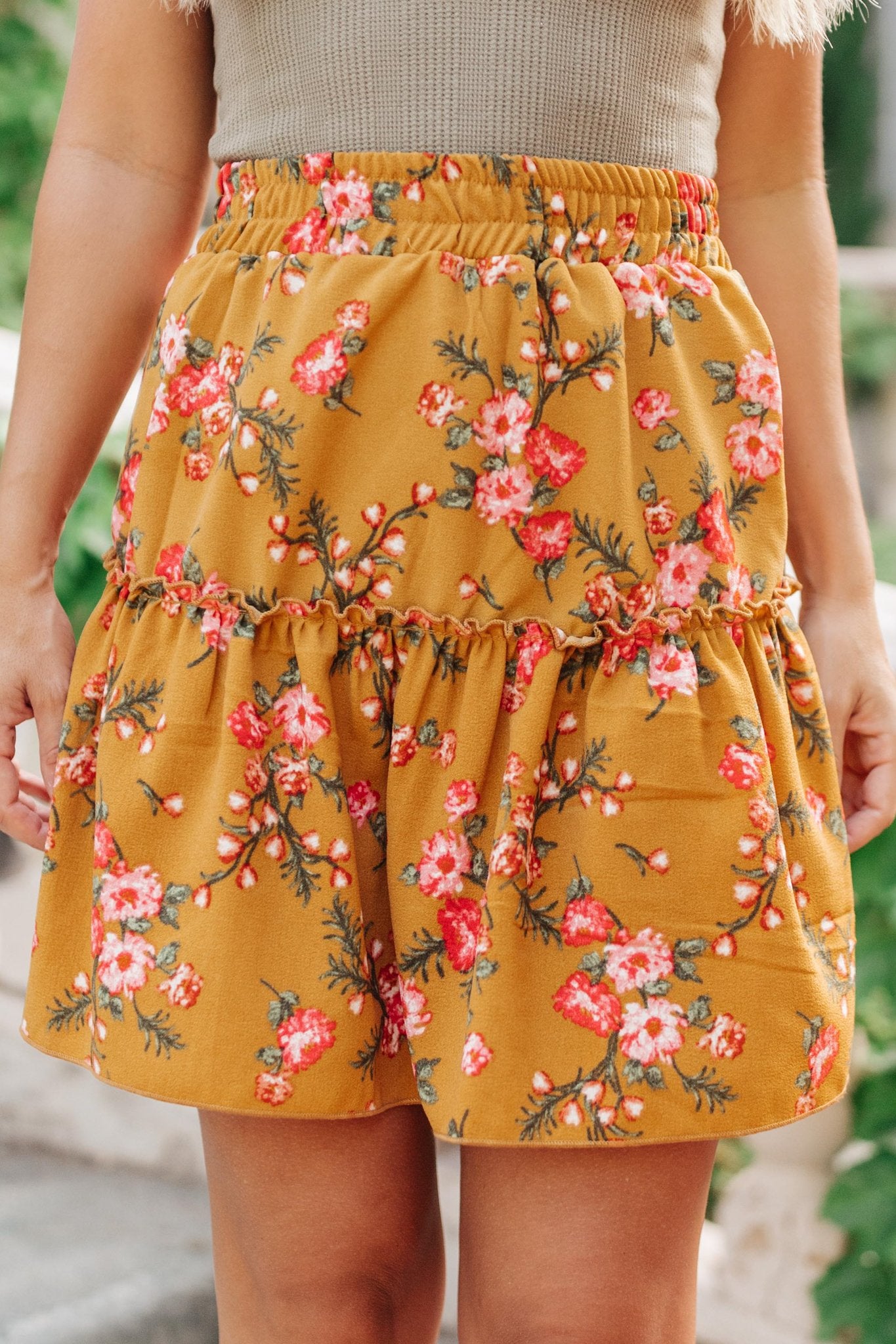Golden Blooms Skirt (Online Exclusive)