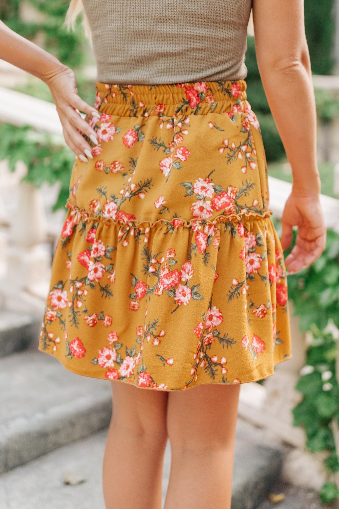 Golden Blooms Skirt (Online Exclusive)