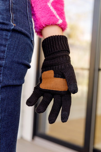 Got You Covered Knit Gloves In Black (Online Exclusive)