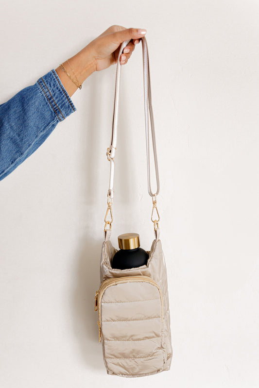 Gotcha Girl Puffer Tumbler Tote in Gold (Online Exclusive)