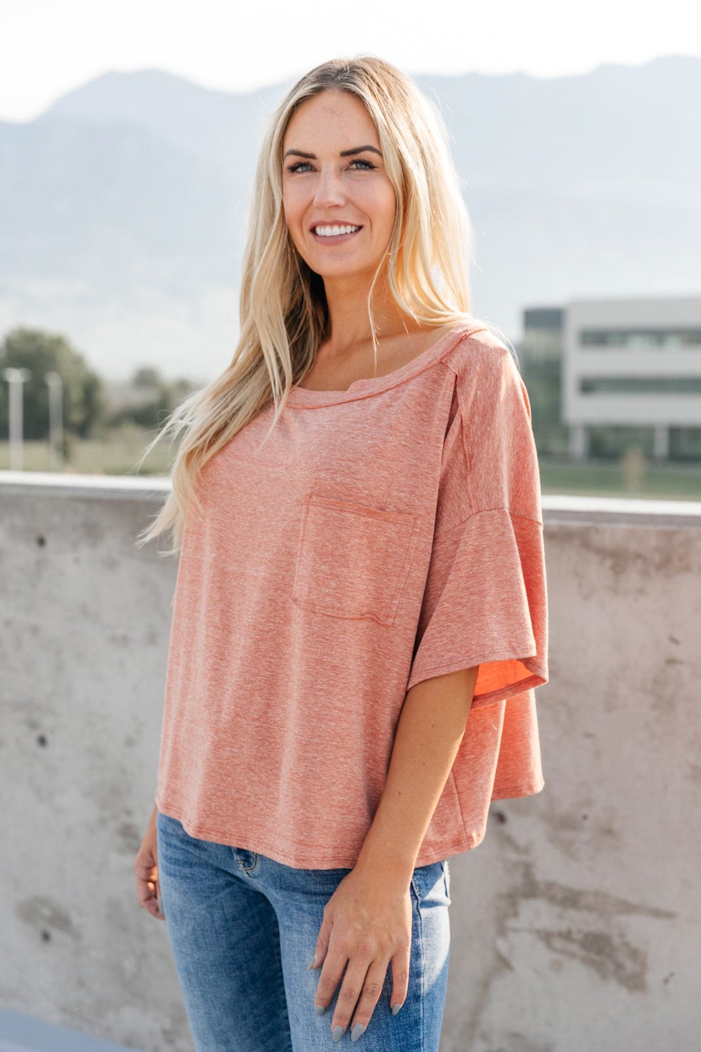 Hannah Tee In Faded Rust (Online Exclusive)