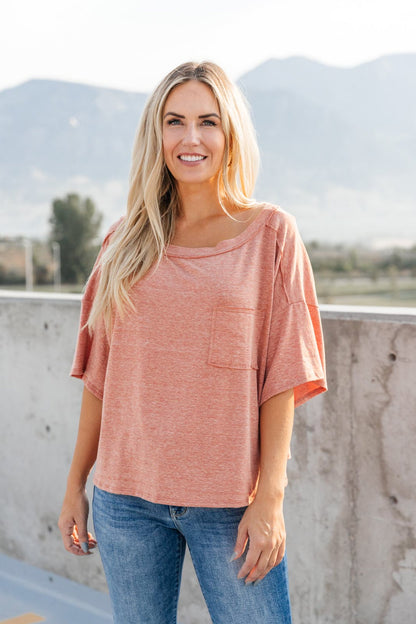 Hannah Tee In Faded Rust (Online Exclusive)