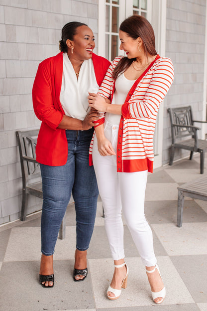 Have You Heard Cardigan in Red (Online Exclusive)