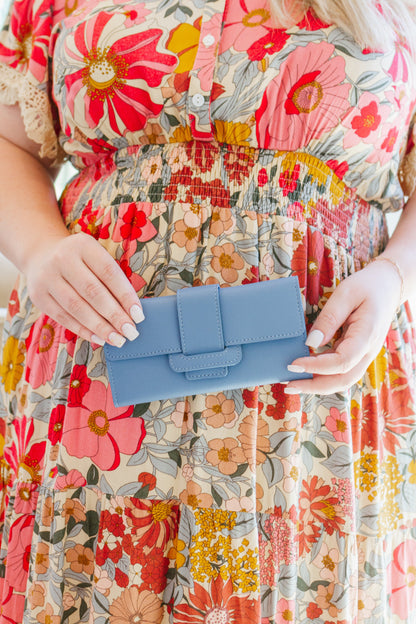 Hello Spring Oversized Wallet in Light Blue (Online Exclusive)