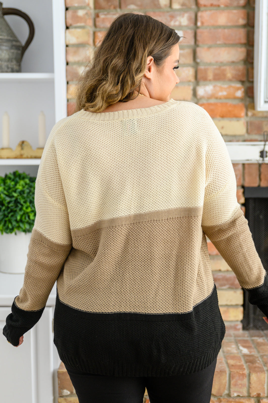 Hudson Color Block Sweater In Natural (Online Exclusive)