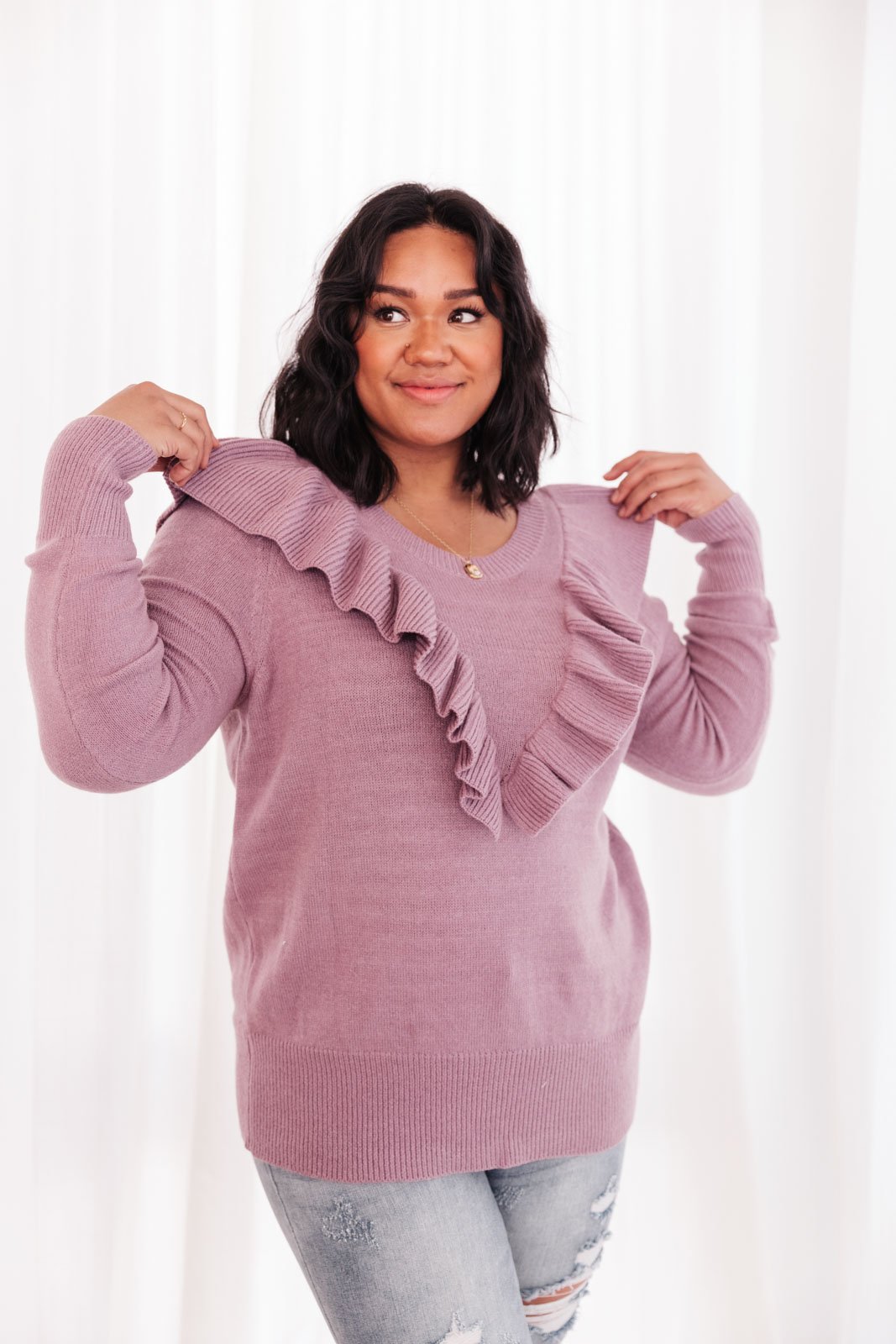 I Choose You Sweater in Purple (Online Exclusive)