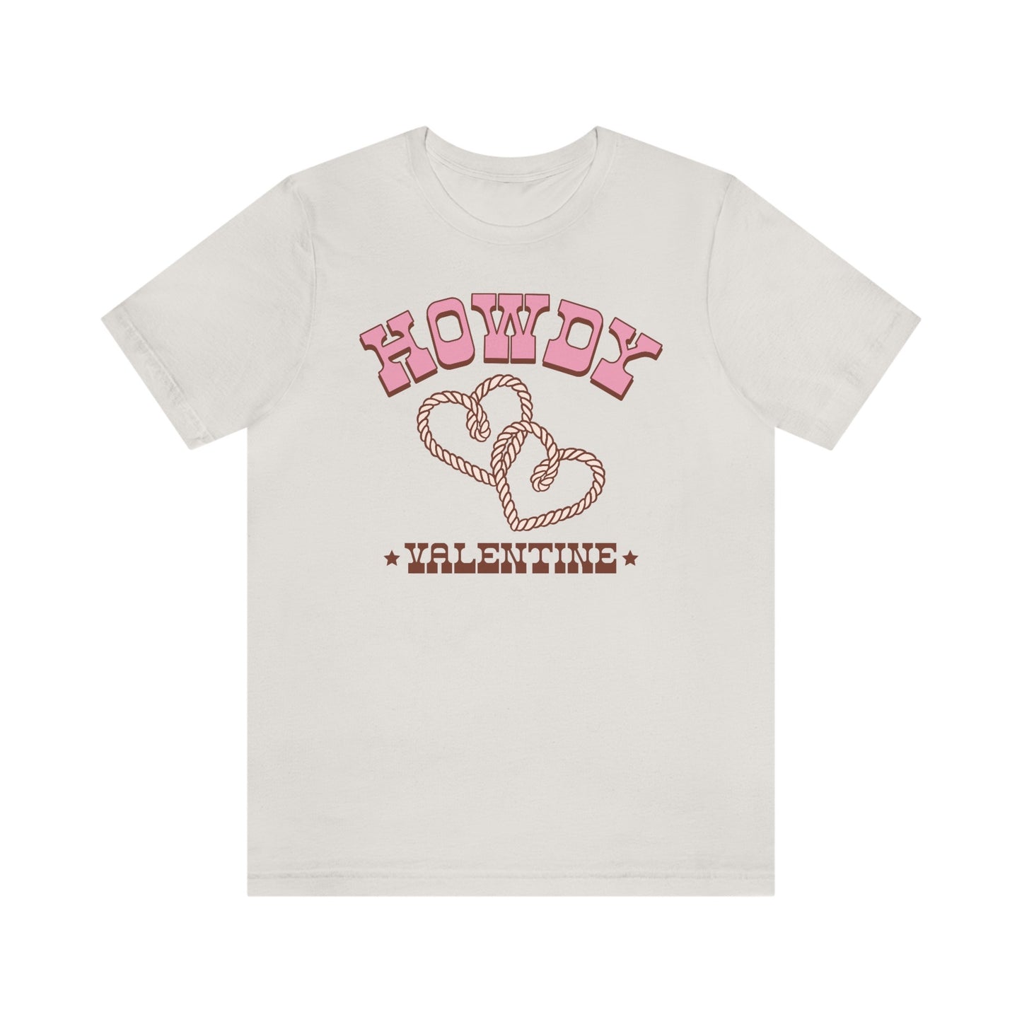 Howdy Valentine Rope Hearts Graphic Tee