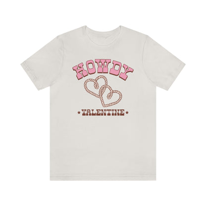 Howdy Valentine Rope Hearts Graphic Tee