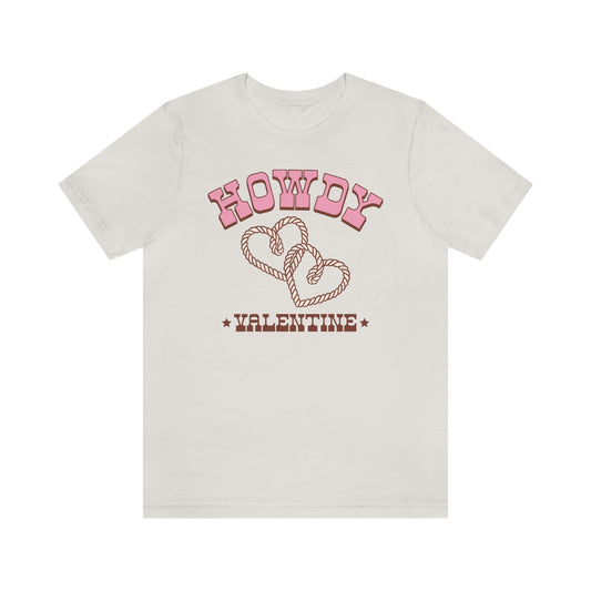 Howdy Valentine Rope Hearts Graphic Tee