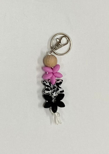 Bold Cowgirl Silicone Beaded Keychain