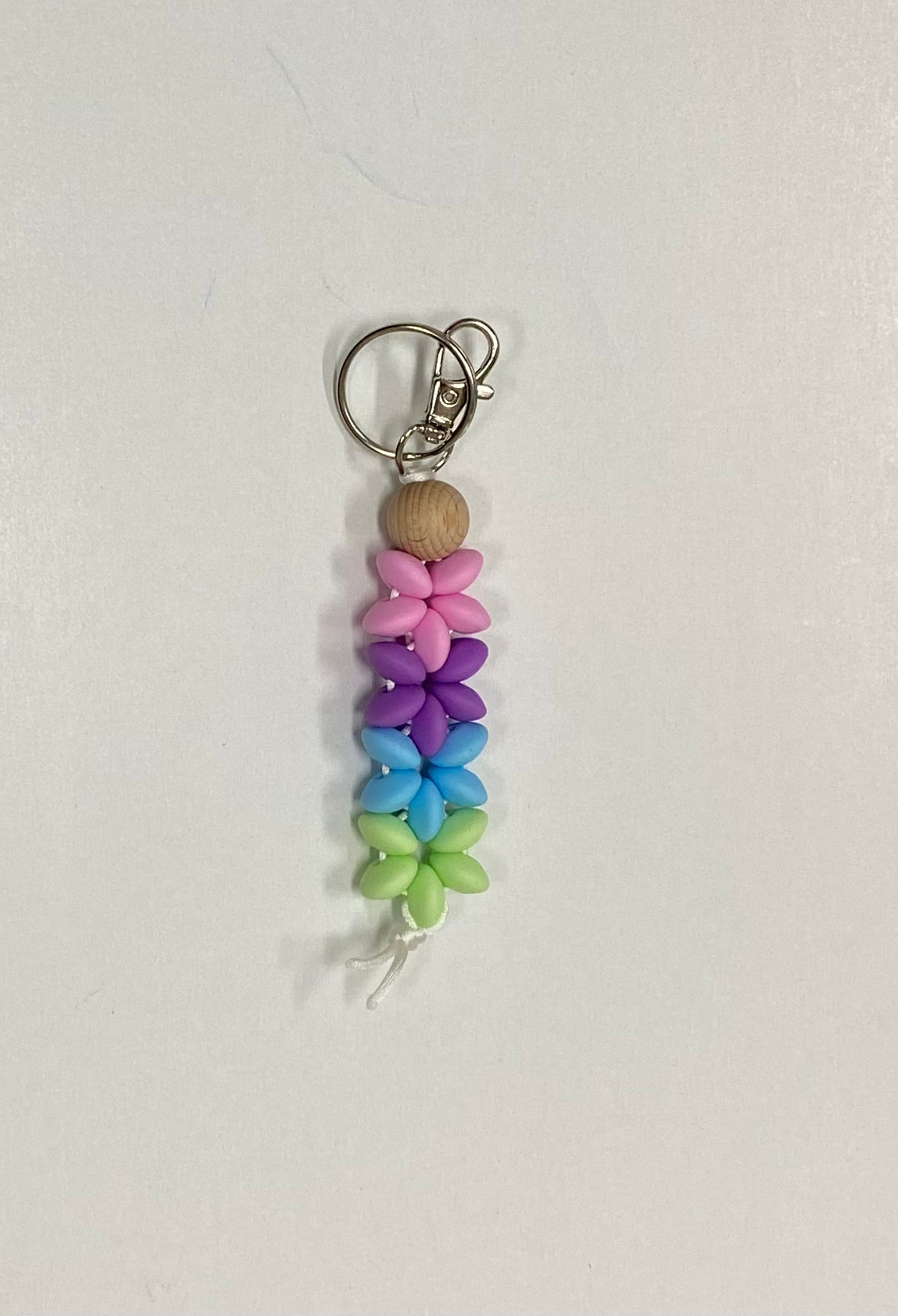 Bright Silicone Beaded Keychain