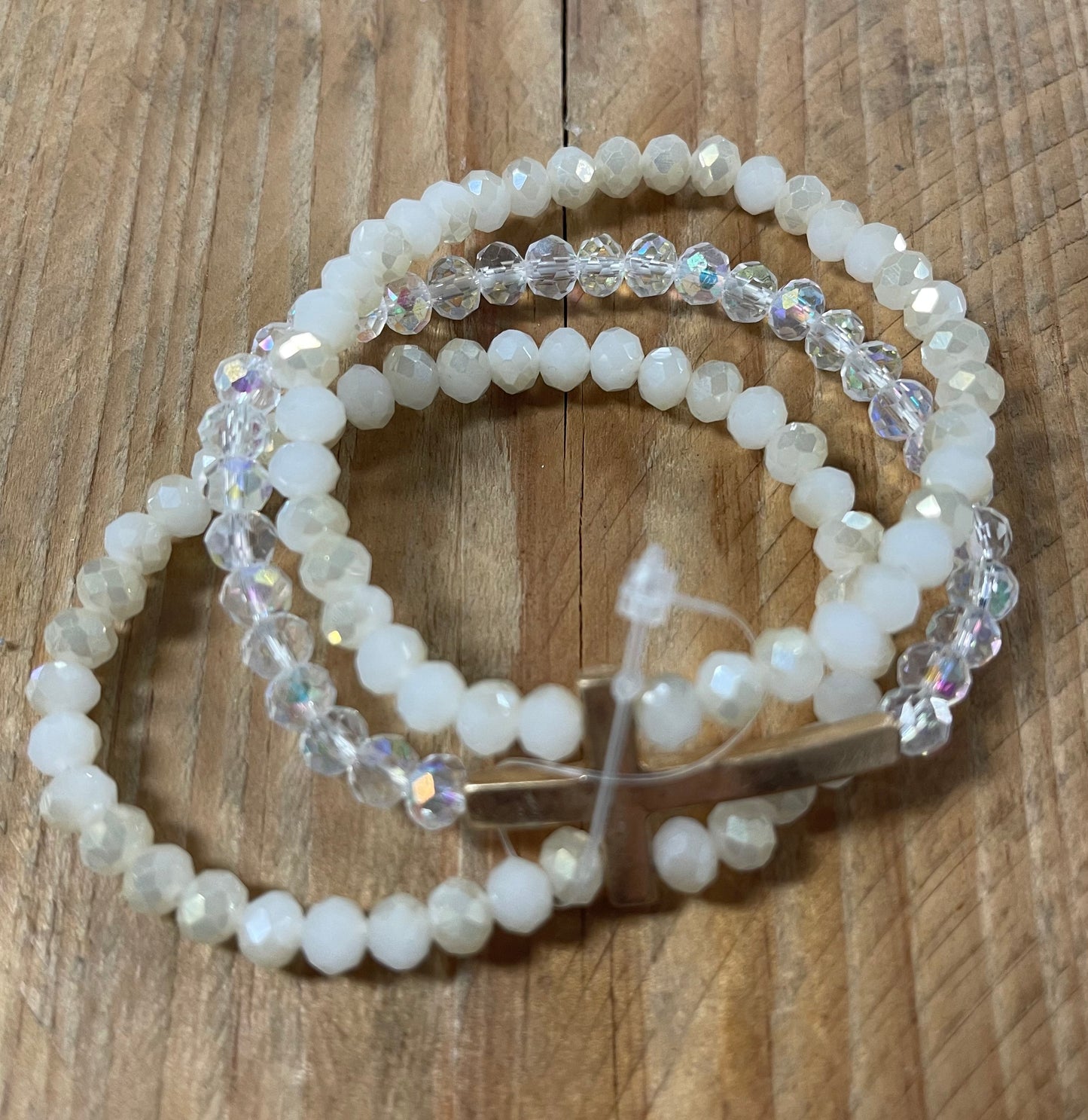 Bracelet 3 pièces en perles Faith Over Fear