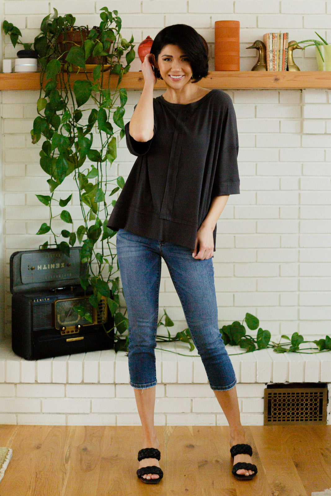 I'll Never Forget Ribbed Dolman Sleeve Top (Online Exclusive)