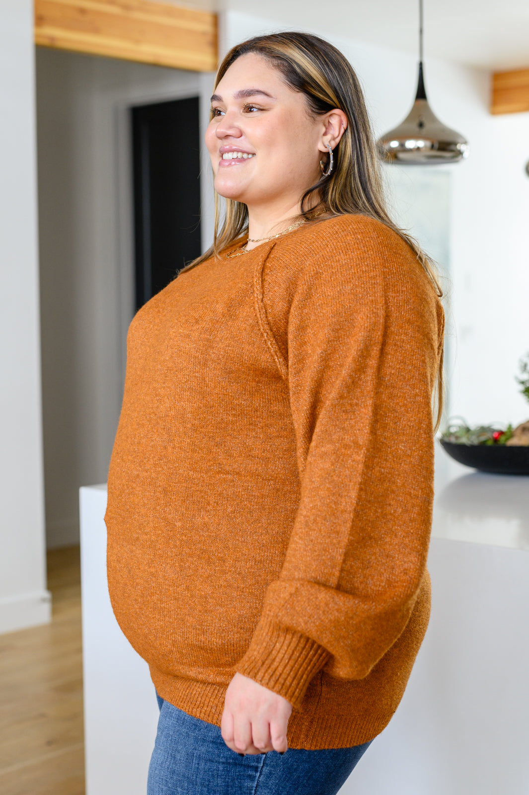 In Warm Arms Sweater in Rust (Online Exclusive)