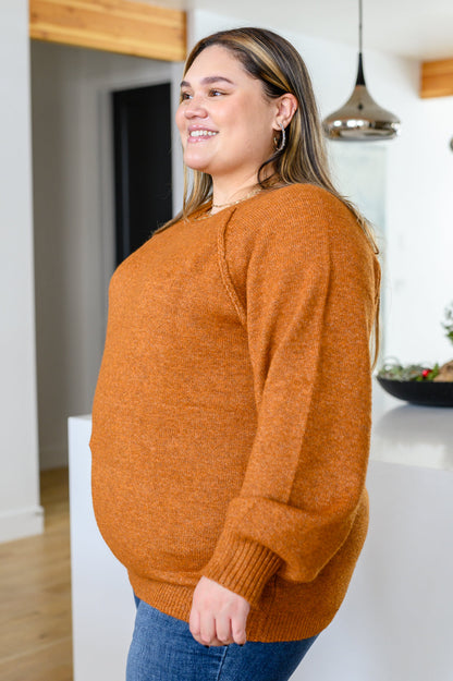 In Warm Arms Sweater in Rust (Online Exclusive)