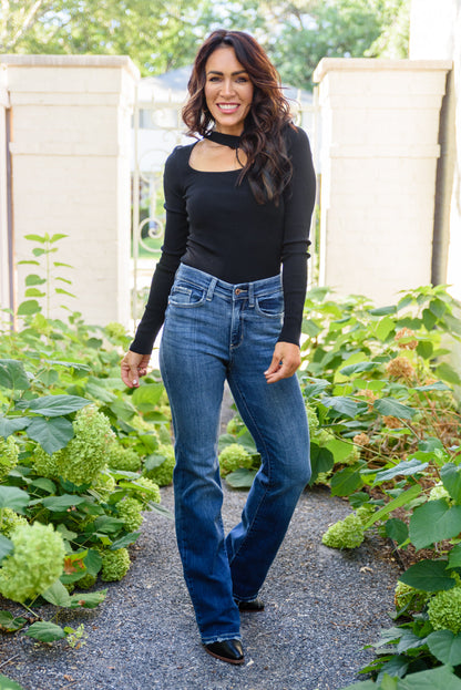 Ivy High Waisted Bootcut Medium Wash Jeans (Online Exclusive)