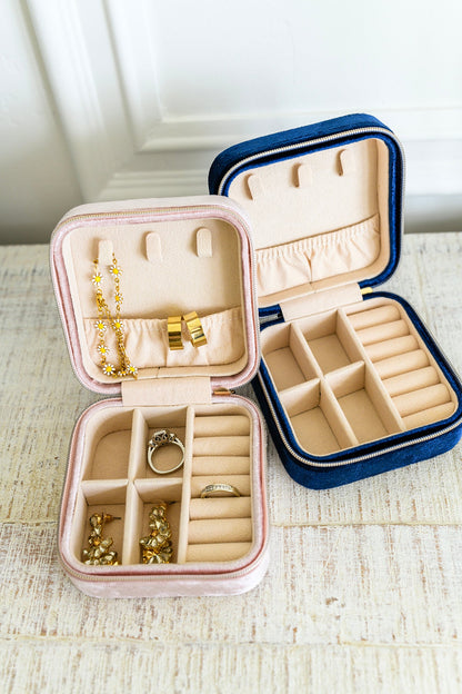 Kept and Carried Velvet Jewelry Box in Pink (Online Exclusive)