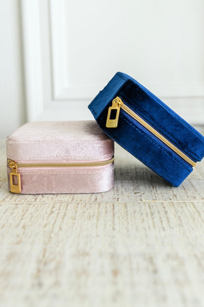 Kept and Carried Velvet Jewelry Box in Navy (Online Exclusive)