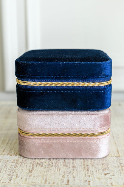 Kept and Carried Velvet Jewelry Box in Pink (Online Exclusive)