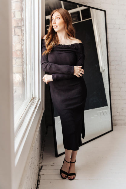 Kiah Sweater Dress in Black (Online Exclusive)
