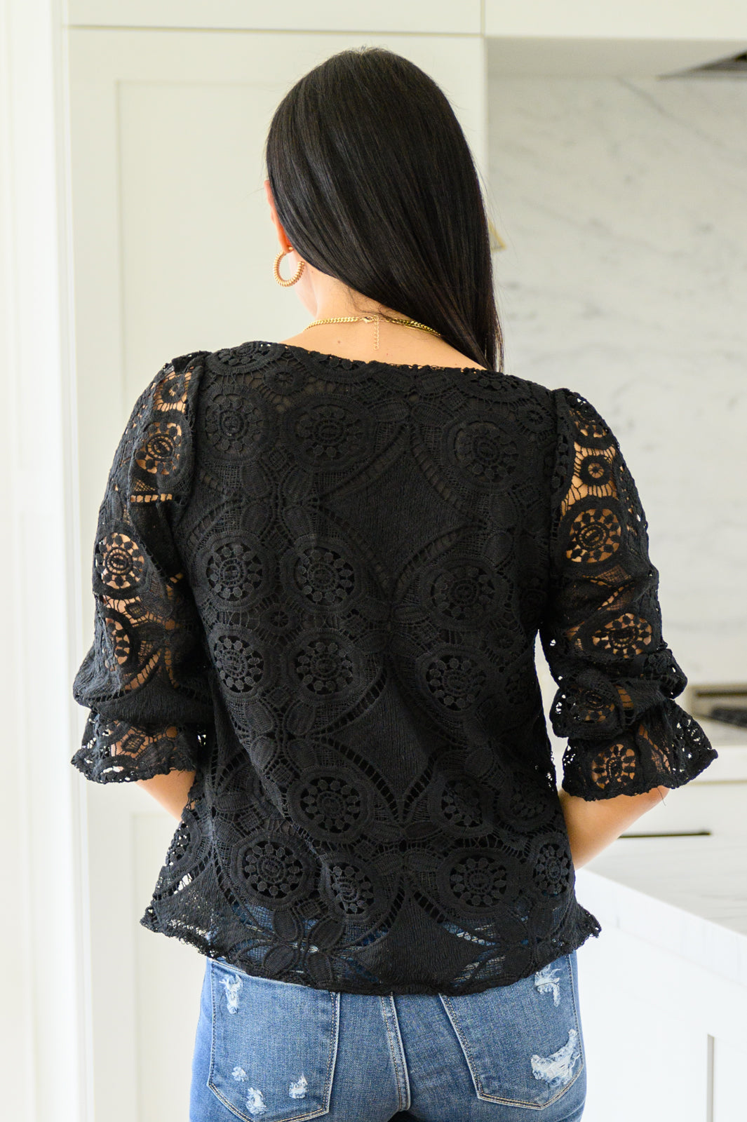 Lace Surprise Blouse In Black (Online Exclusive)