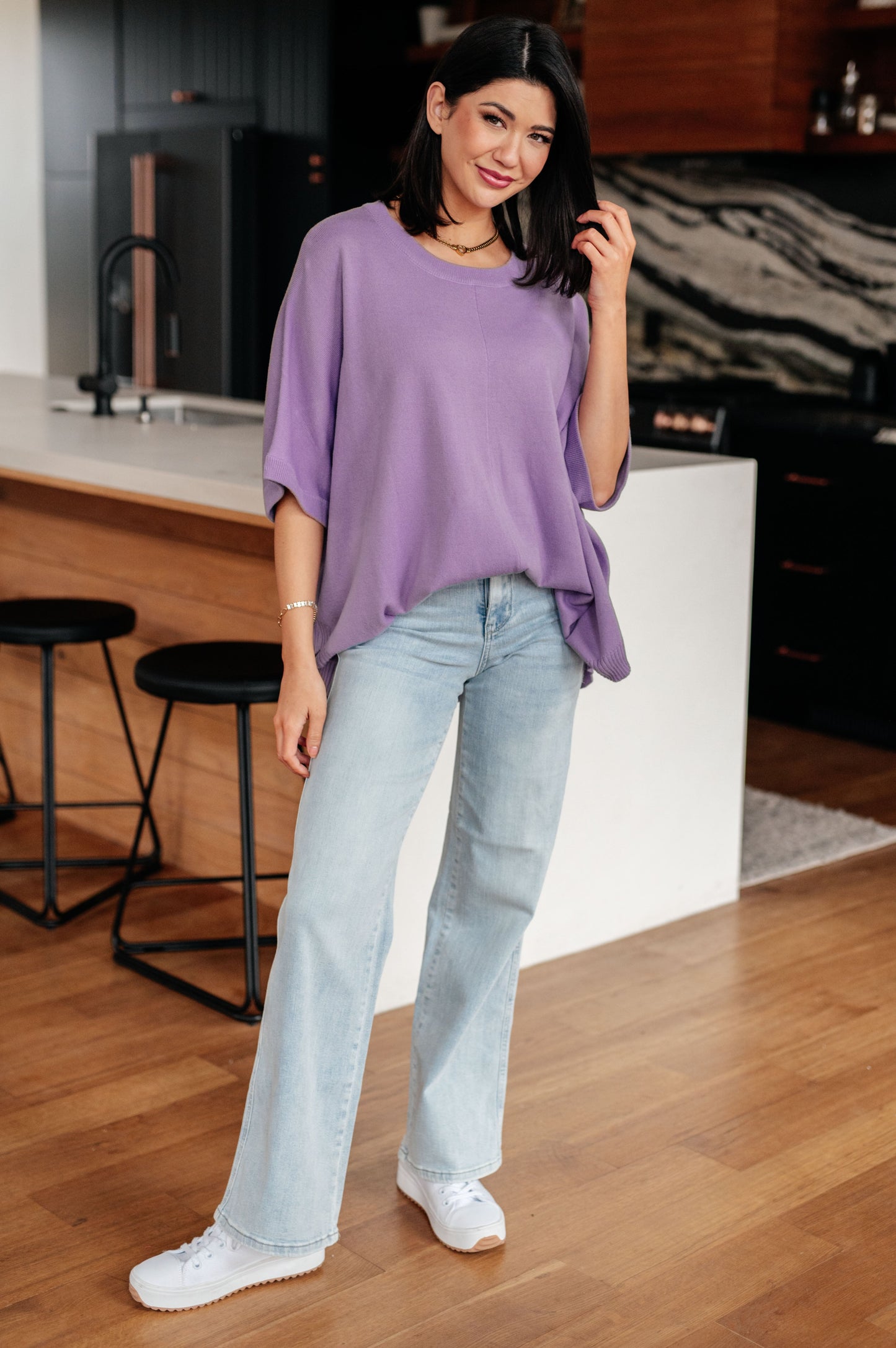 Lilac Whisper Dolman Sleeve Top (Online Exclusive)