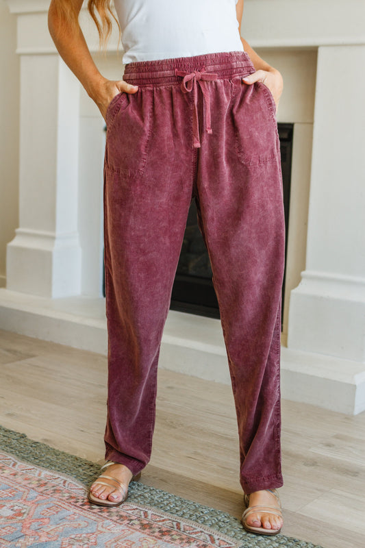 Listen to Me High Rise Mineral Wash Pants (Online Exclusive)