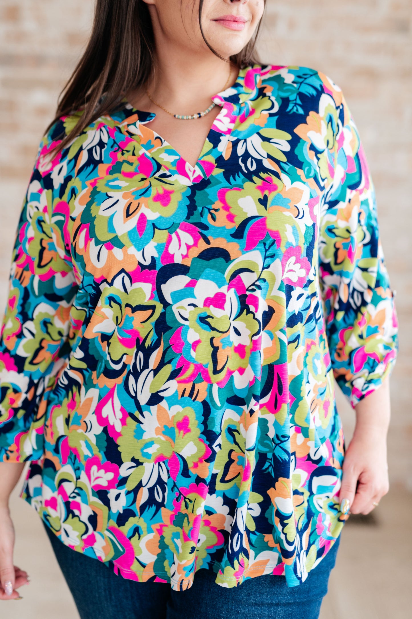 Little Lovely Blouse in Neon Floral (Online Exclusive)