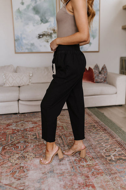 Love Me Dearly High Waisted Pants in Black (Online Exclusive)