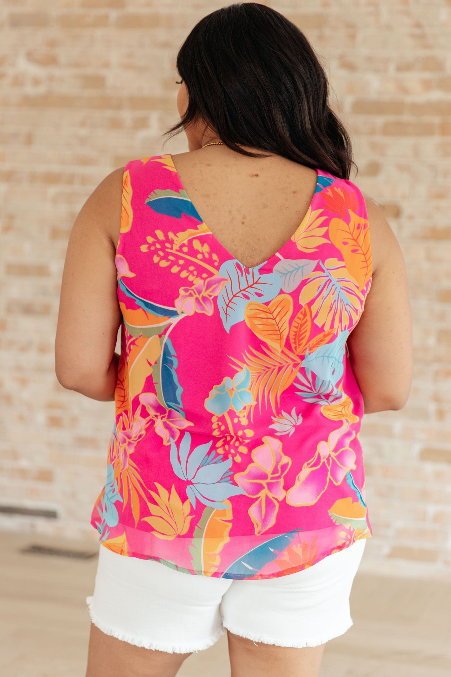 Love Me Like You Do Floral Sleeveless Blouse (Online Exclusive)