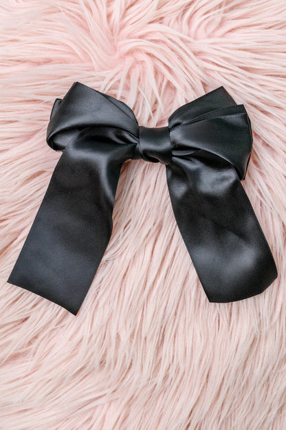 Love Story Satin Bow in Black (Online Exclusive)