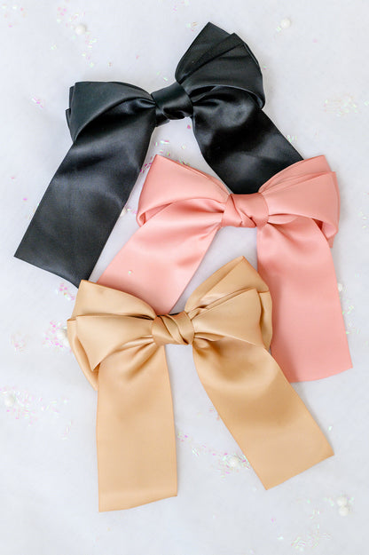 Love Story Satin Bow in Tan (Online Exclusive)