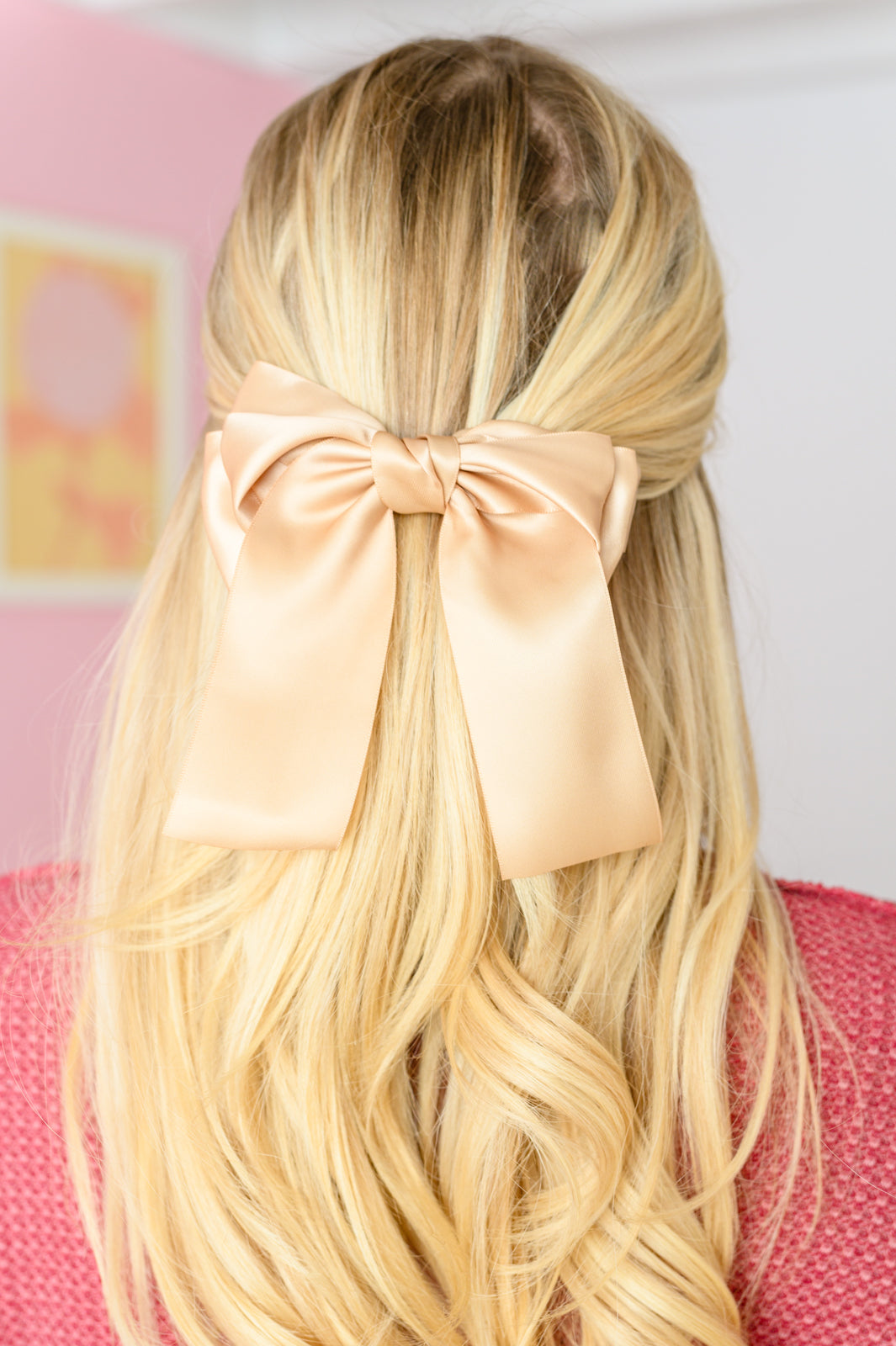Love Story Satin Bow in Tan (Online Exclusive)