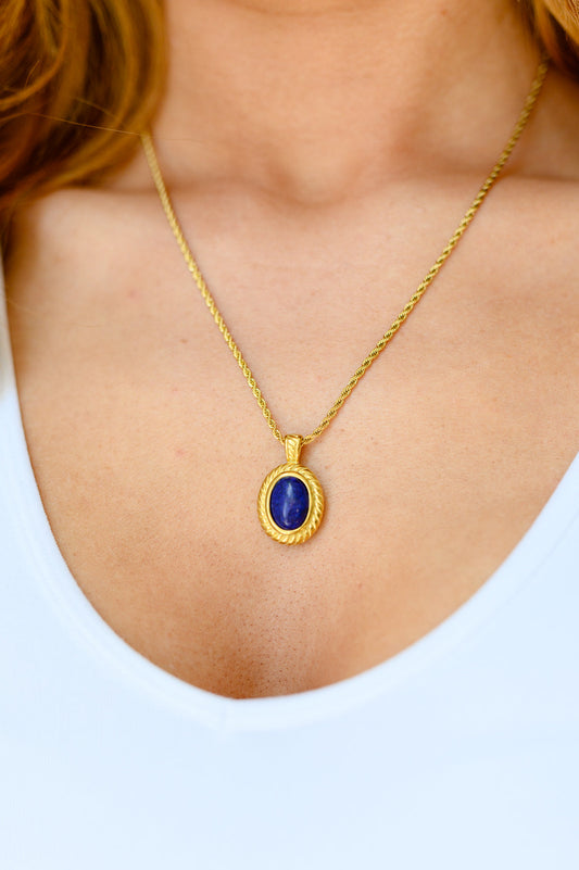 Lovely Lapis Lazuli Pendent Necklace (Online Exclusive)