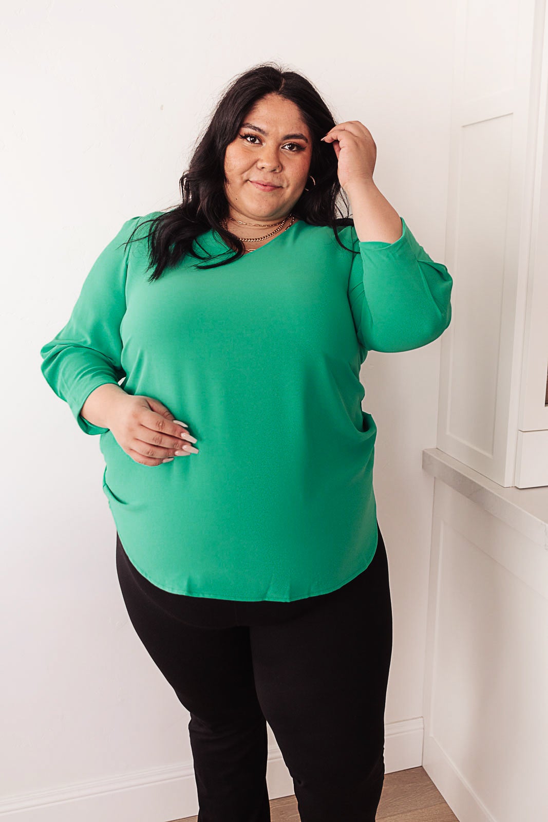 Lucky Chic Top in Kelly Green (Online Exclusive)
