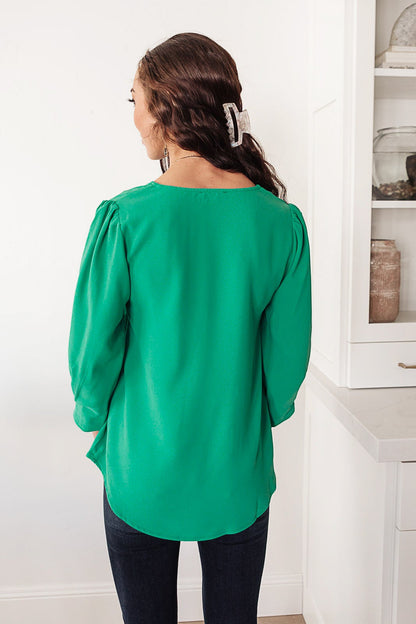 Lucky Chic Top in Kelly Green (Online Exclusive)
