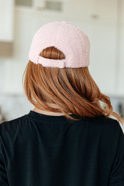Lyla Sherpa Ball Cap in Pink (Online Exclusive)