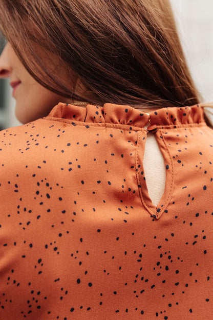 Madeline Polkadot Top in Camel (Online Exclusive)