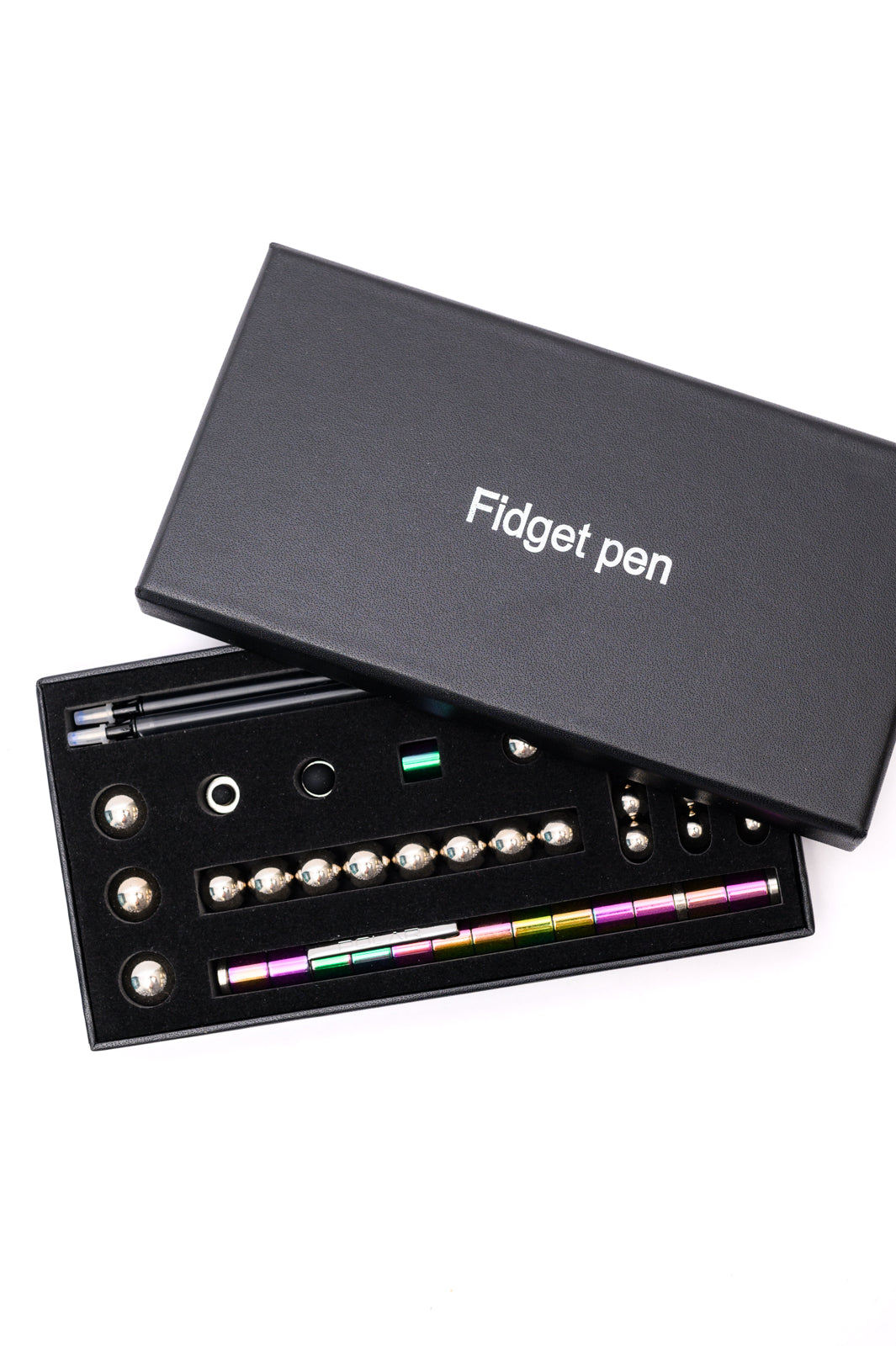 Bolígrafo magnético Fidget en arcoíris (exclusivo en línea)