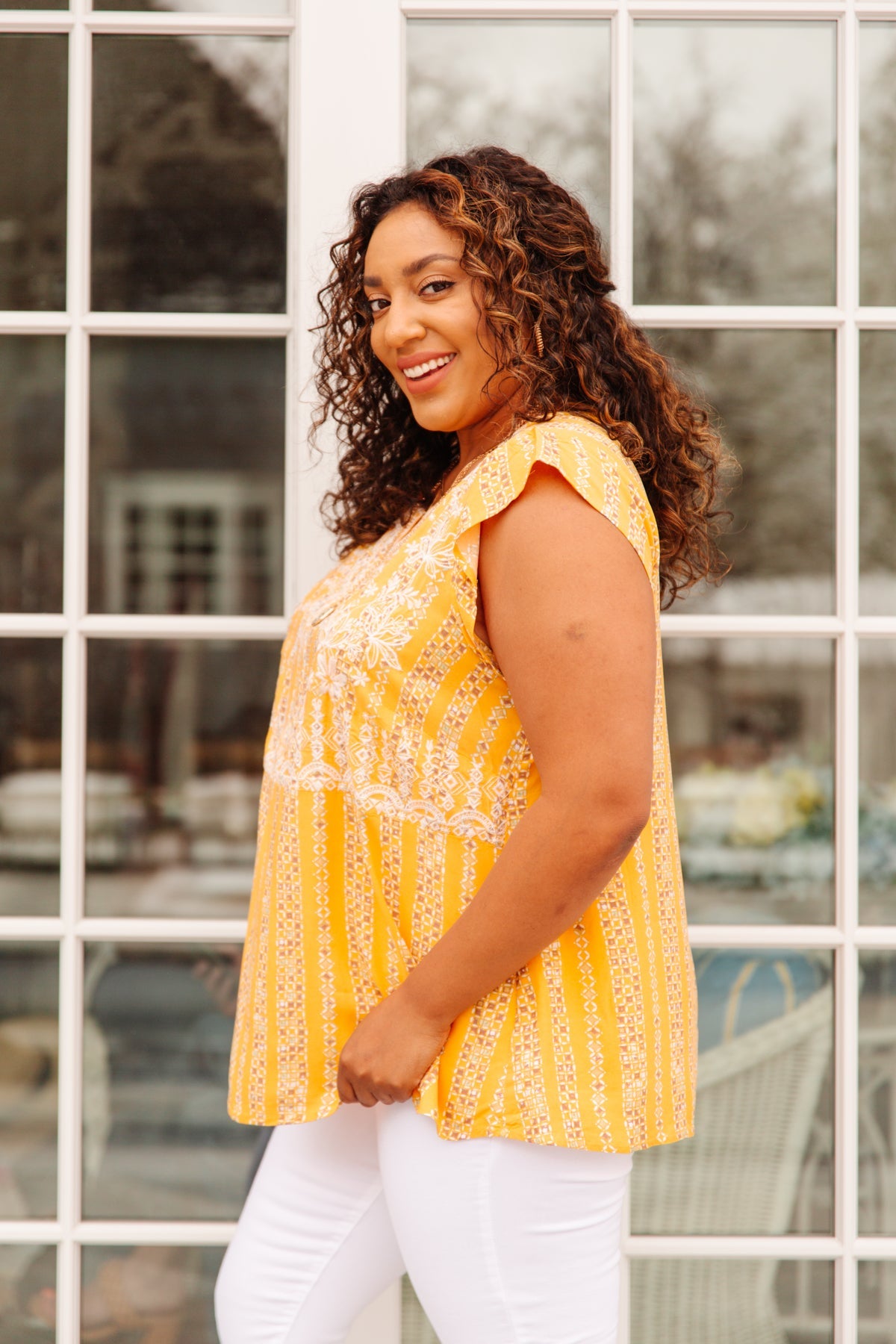Mellow Yellow Blouse (Online Exclusive) – Uptown Boutique Ramona