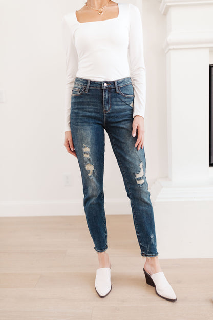 Mid-Rise Destroyed Relaxed Fit Jeans (Online Exclusive)