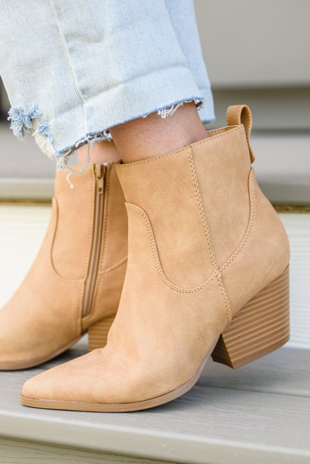 Mighty Fine Faux Leather Ankle Boots In Toffee (Online Exclusive)